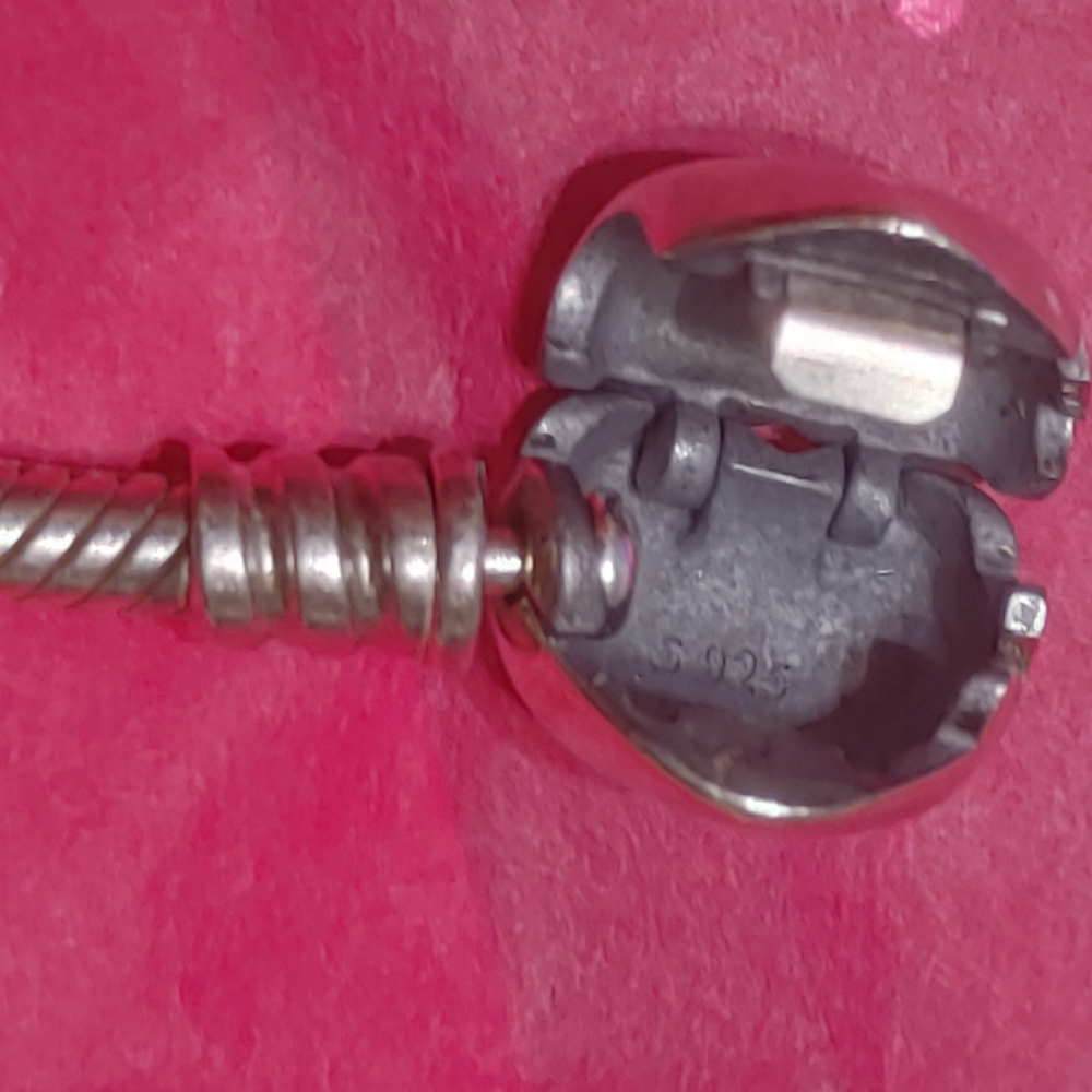 Authentic Pandora Heart Clasp Snake Chain Bracele… - image 3